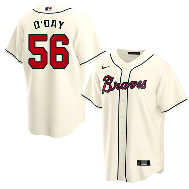 Nike Men #56 Darren O'Day Atlanta Braves Baseball Jerseys Sale-Cream